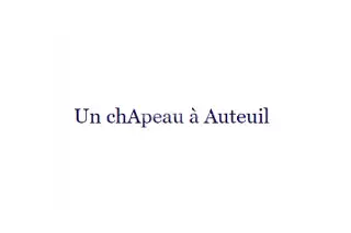 Un chapeau à Auteuil — photo 1
