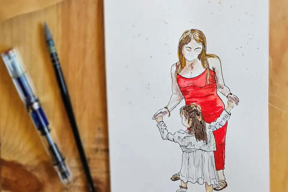 Waka Wa Karavan - Photobooth nomade et portraitiste aquarelliste — photo 7